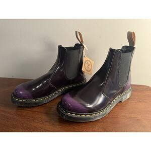 Dr Martens Vegan 2976 Oxford Lace Up Ankle Womens Mens Boots Black Purple Sz 8/9